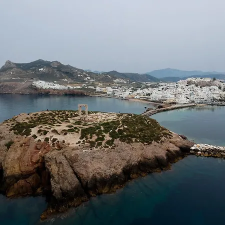 Naxos Town Sea And Sunset View Front *