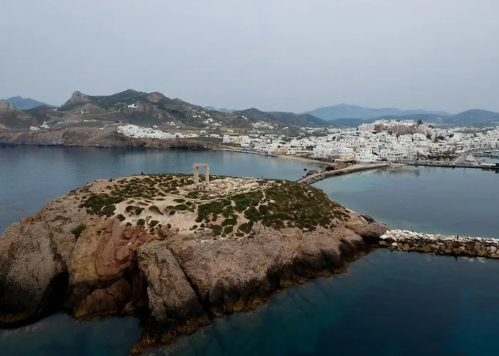 Naxos Town Sea And Sunset View Front *